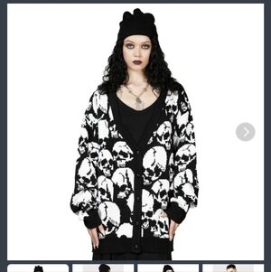 Killstar Bone Idle Skull Cardigan